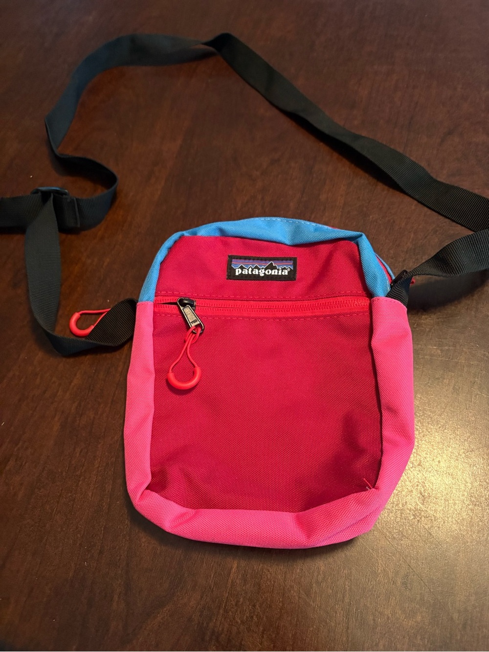 Patagonia Colorblock Crossbody Bag - Hot Pink/Red/Light Blue
